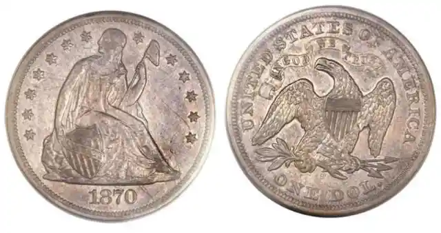1870-S Seated Liberty Silver Dollar