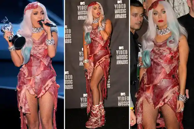 10. Her meat dress lived on past the VMAs.