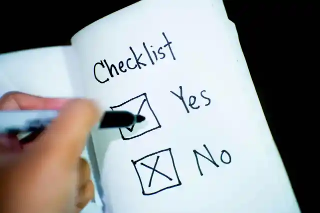 Make a checklist