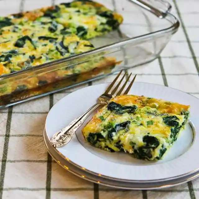 2. Spinach and Mozzarella Egg Bake