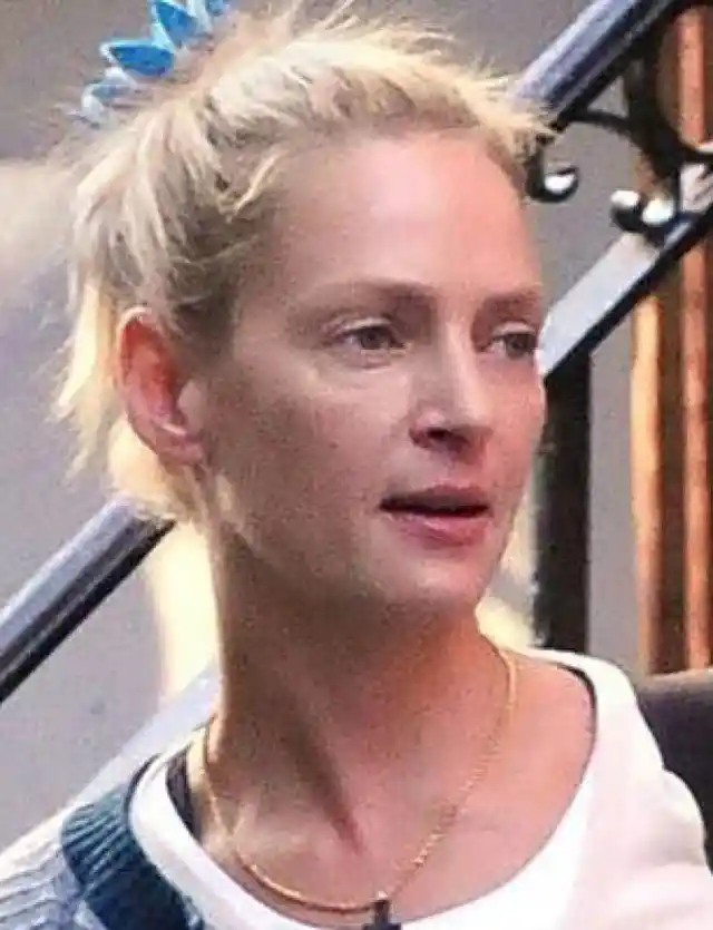 Uma Thurman sin maquillaje