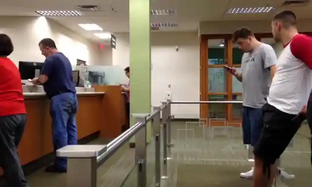 Woman Slips Man Note At Bank, He Runs Out The Door