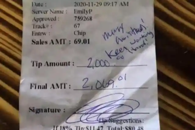 Waitress Gets Denied Her $2,000 Tip By The Owner, But She Gets The Last Laugh