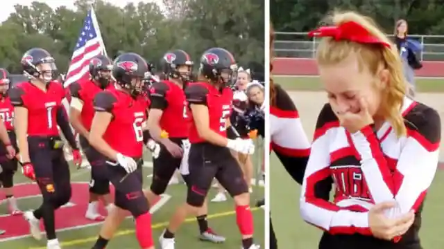 These Football Players Had A Message For A Schoolmate, And It Left Her Absolutely Overwhelmed