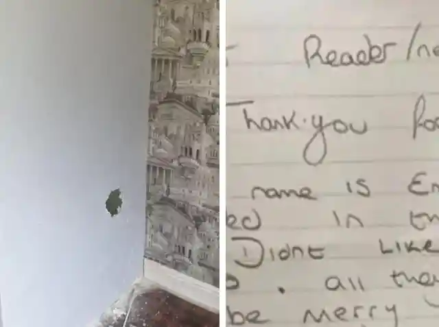 Man Finds Sinister Note Inside Walls, Calls For Help