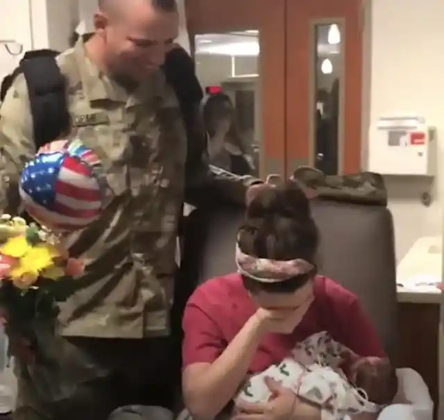 Deployed Dad Gets A Text From Wife About Preemie Kids, Has Moments To Act