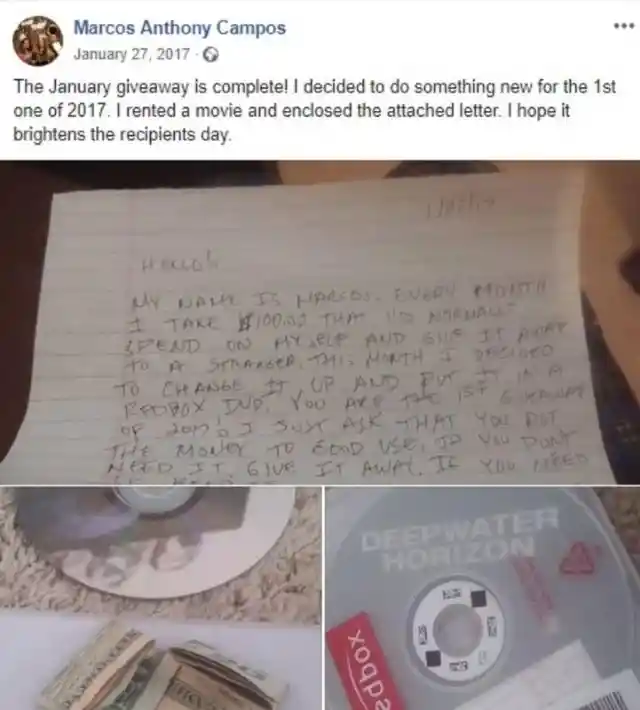 Woman Opens Her Rented DVD To Find A Strange Note And Cash Inside The Box