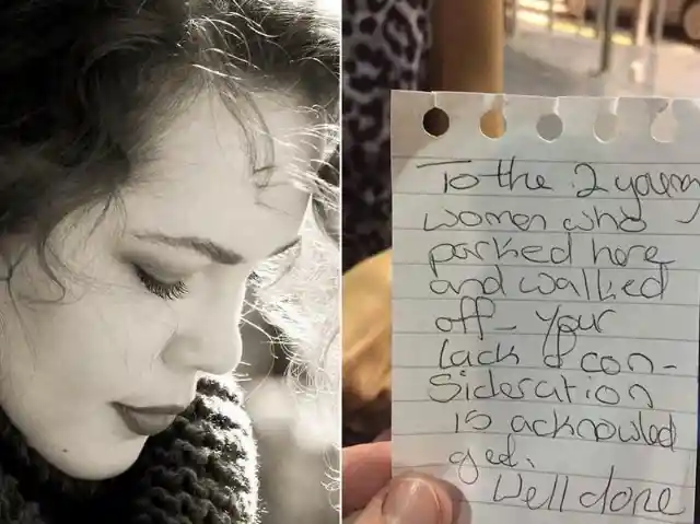 Woman Sees Note in Windshield, Fights Back Tears As She Reads Rude Remark
