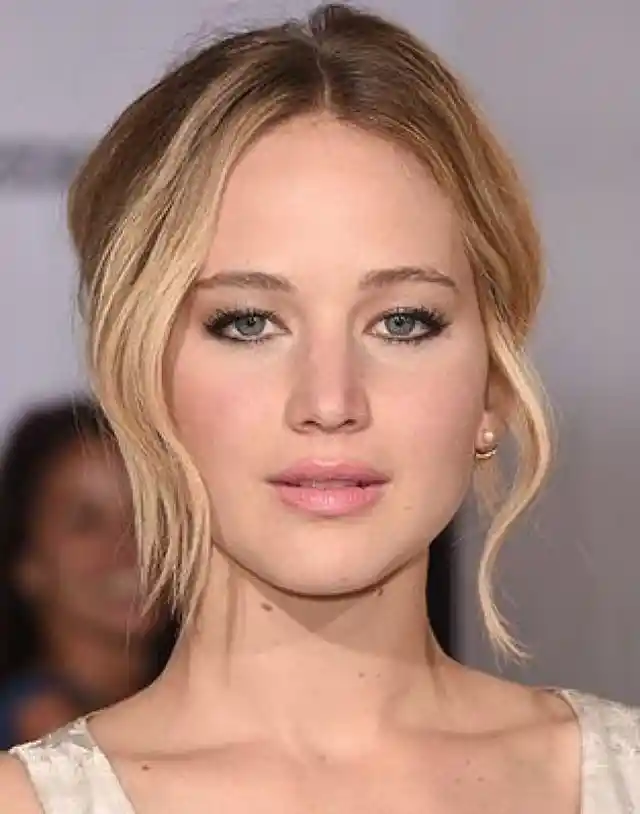 Jennifer Lawrence with makeup