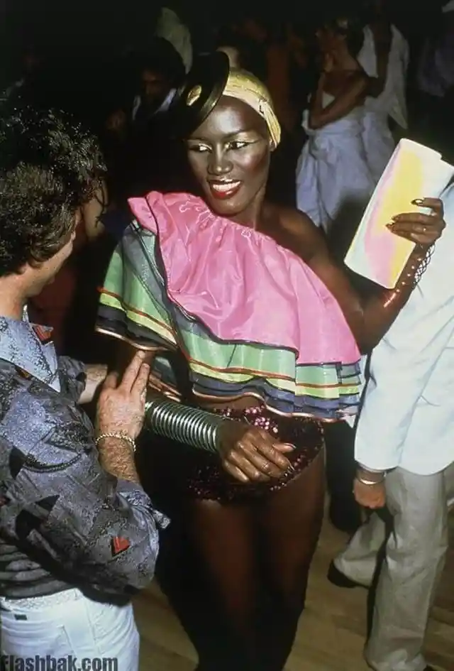 Grace Jones would use the club to debut and show off her one-of-a-kind fashion pieces.