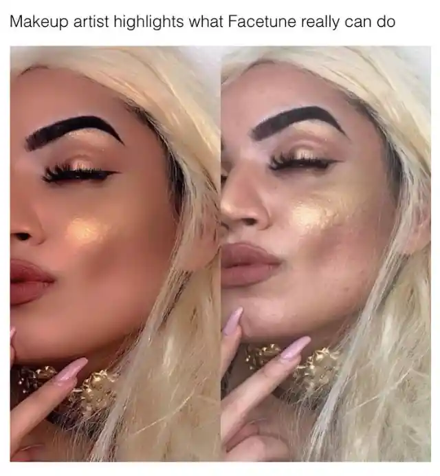 Makeup artists highlights what Facetune can really do