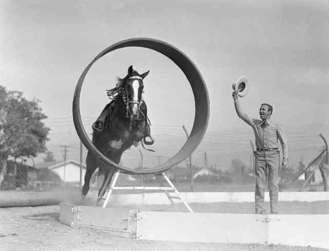 Gene Autry Training His Horse