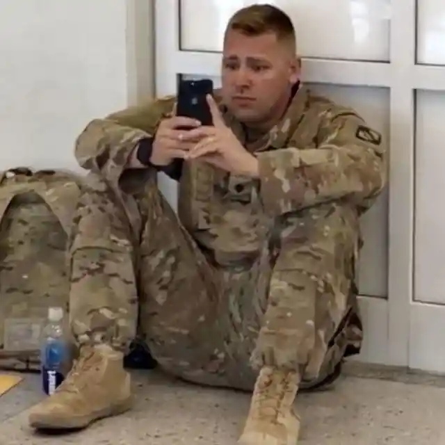 Soldier Cries Looking At His Phone After Learning What Wife Has Done