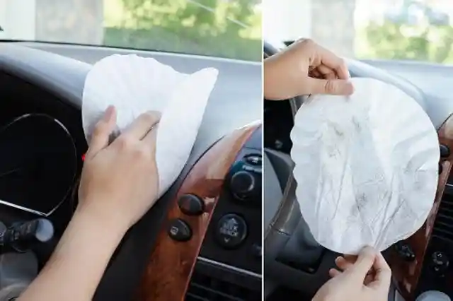 Get A Perfect Wipe Down with A Coffee Filter