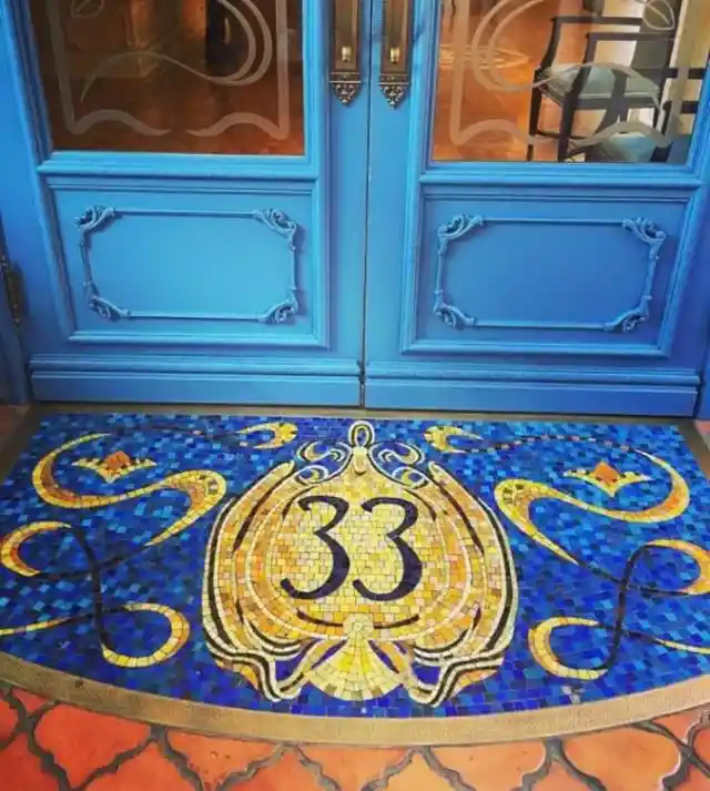 The tiled Club 33 insignia