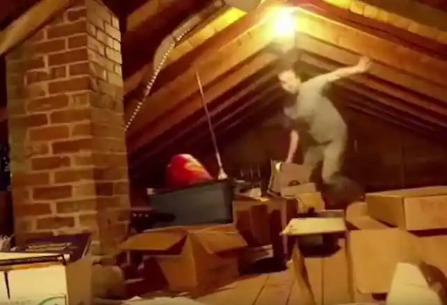 Guy is stuck when he runs out of food, but he never expected to find him in front of a camera