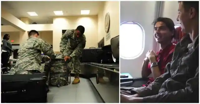 A Common Flight Takes An Unexpected Turn When Army Troops Board The Plane