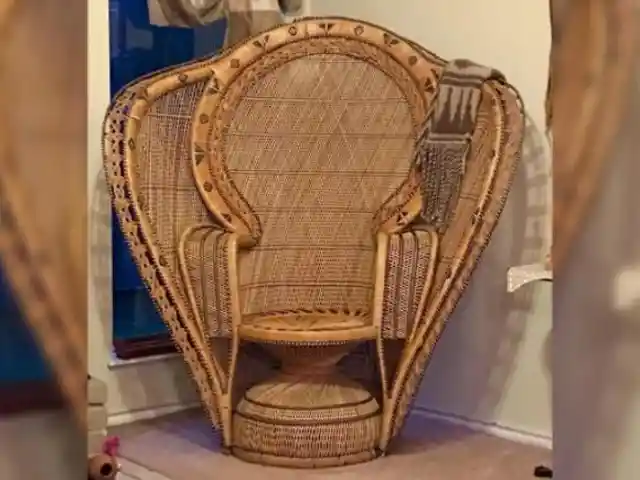 A Grand, Vintage Wicker Chair