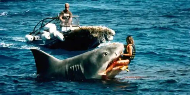The movie Jaws was developed from a book