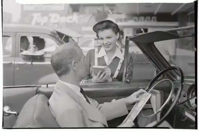 Judy Garland During a Scene as a Waitress