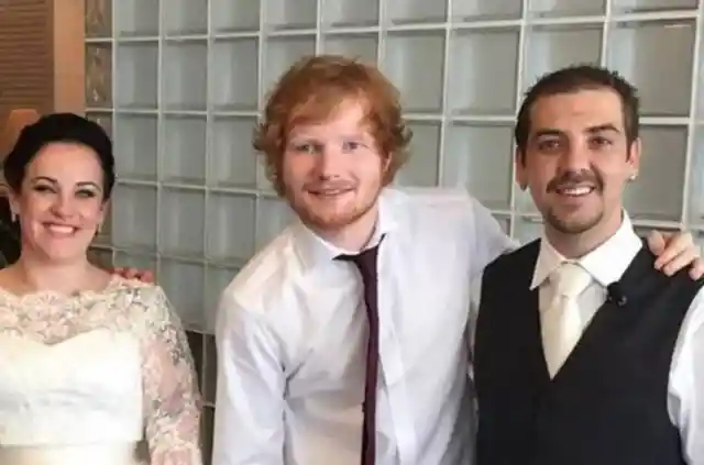 Ed Sheeran Shows Up In Fans' Wedding