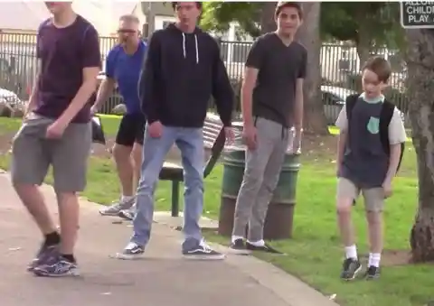 3 Teens Bully Young Boy, But Look What Happens When This Guy Stands Up