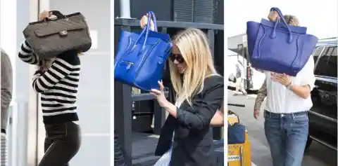 Gwenyth Paltrow Hides Behind Her Purse