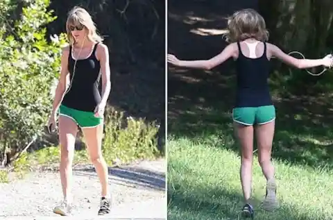 Taylor Swift Walks Backwards