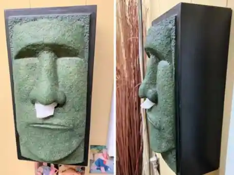 He Found an Easter Island Tissue Dispenser