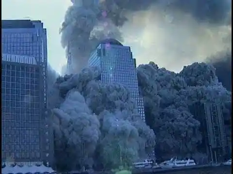 The North Tower Engulfed in Flame