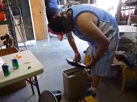 Man Finds Safe Inside Storage, Drops To His Knees