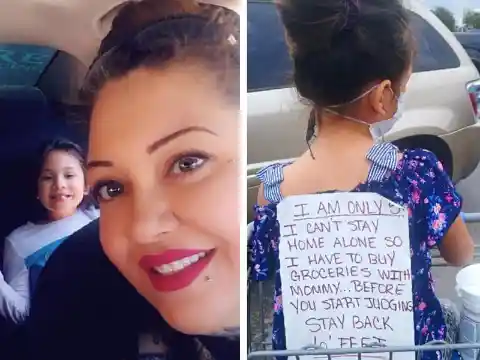 Woman Forces Daughter To Wear This Sign On Her Back Every Day