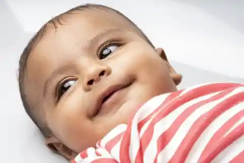 True or false: All babies smile within their first week at home