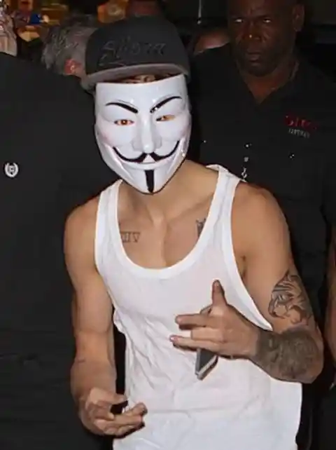 Justin Bieber's Infamous Face Masks