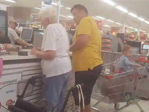 Man Pays For Elderly Woman’s Groceries, But Her Words Makes Him Regret It