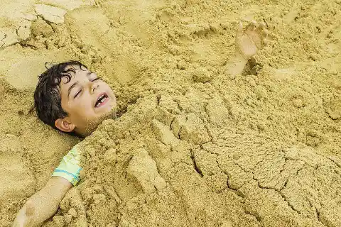 Kid Was Found Under Sand By Another Child, Mom Had Forgotten Him