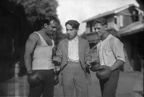 Joe Benjamin with Charlie Chaplin and Doug Fairbanks in 1922