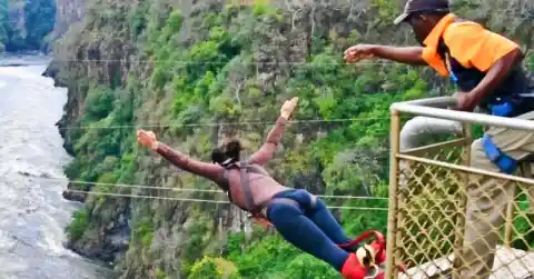 Woman Bungee Jumps Before Instructor Sees Mistake