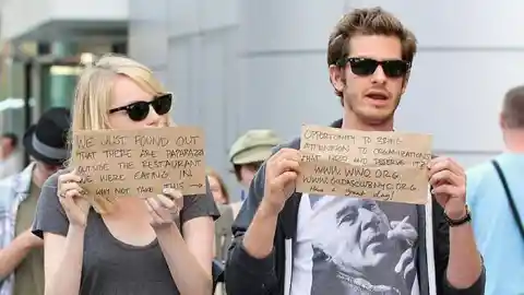 Emma Stone Makes Signs For Charities