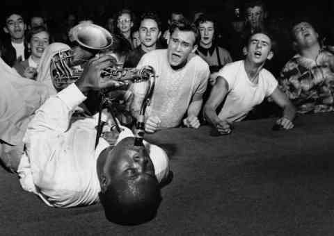 Big Jay McNeely Driving the Crowd at the Olympic Auditorium into a Frenzy, Los Angeles, 1953