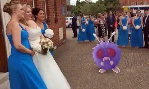 This Bride Didn't Realize Her Venue Is a Pokemon Go Gym...