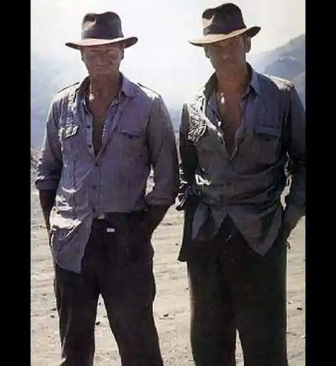 Harrison Ford and Stuntman Vic Armstrong