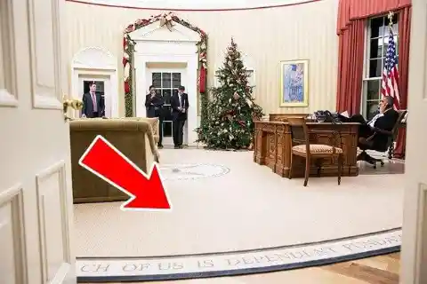 9. There are motion sensors on the Oval Office’s floor.