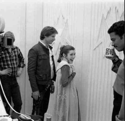 Billy Dee Williams enjoys a coffee between takes.