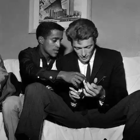 A young Clint Eastwood with Sammy Davis Jr.