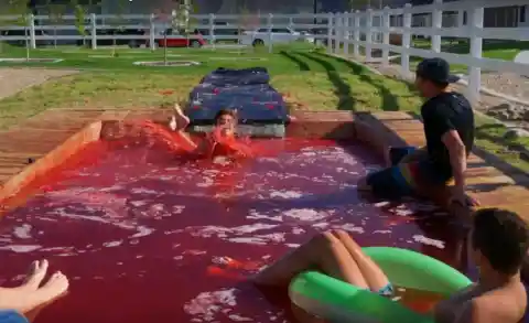 Former NASA Engineer Fills Entire Pool With Jell-O In Funny Experiment