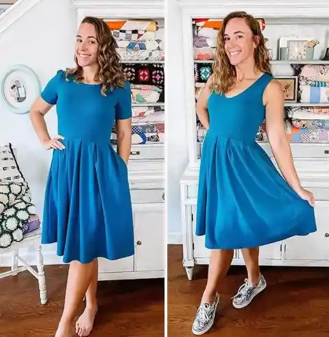 Mom Converts Thrift Store Items Into New Clothes