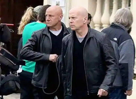 Bruce Willis And His Double
