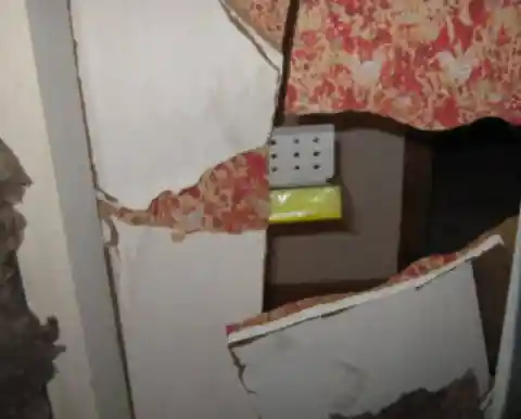 Mom Hears Crying From The Walls, So She Makes A Hole And Then Jumps Back