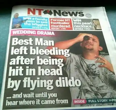 Newspaper headline